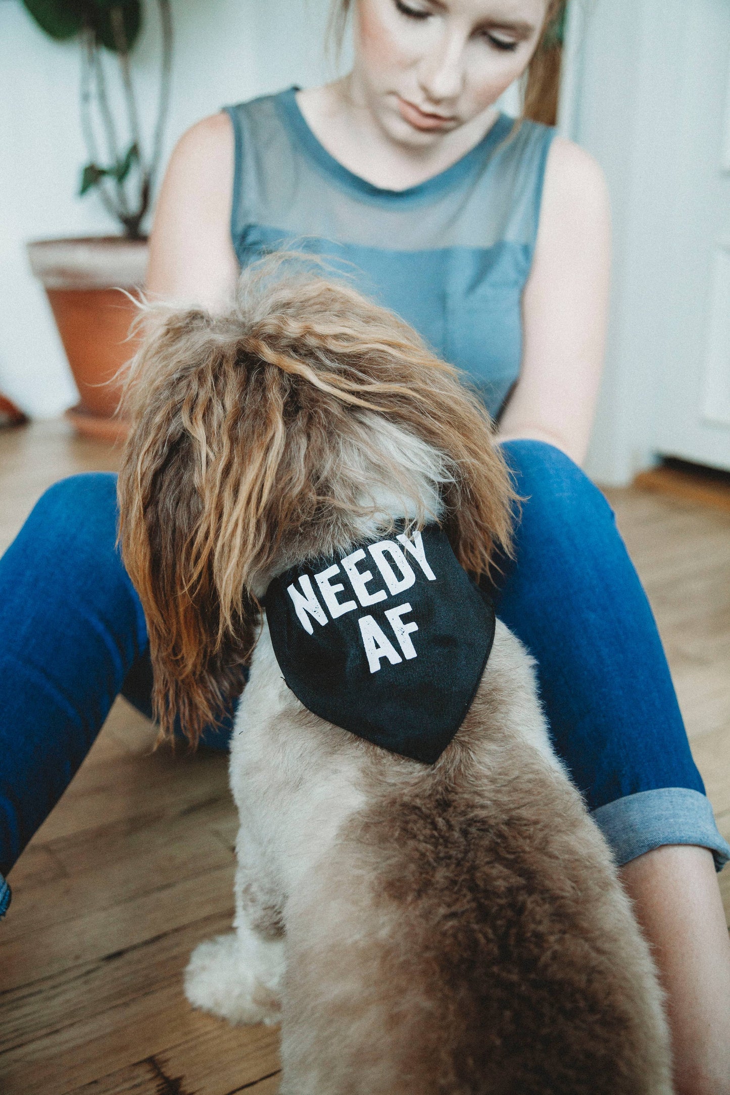 "NEEDY AF" Bandana / Hundehalsband